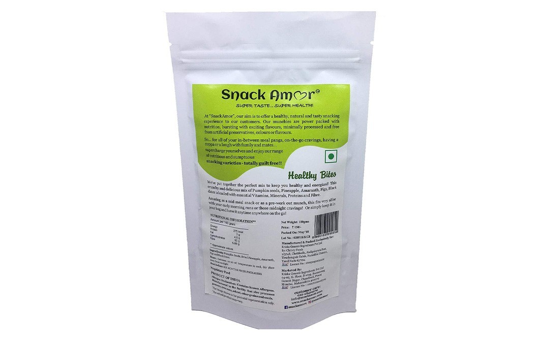Snack Amor Healthy Bites    Pack  100 grams